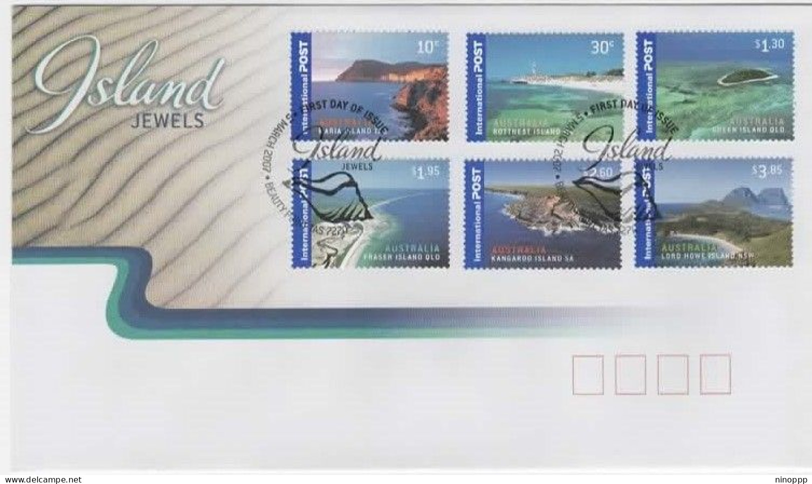 Australia 2007 Island Jewels, First Day Cover - Marcophilie