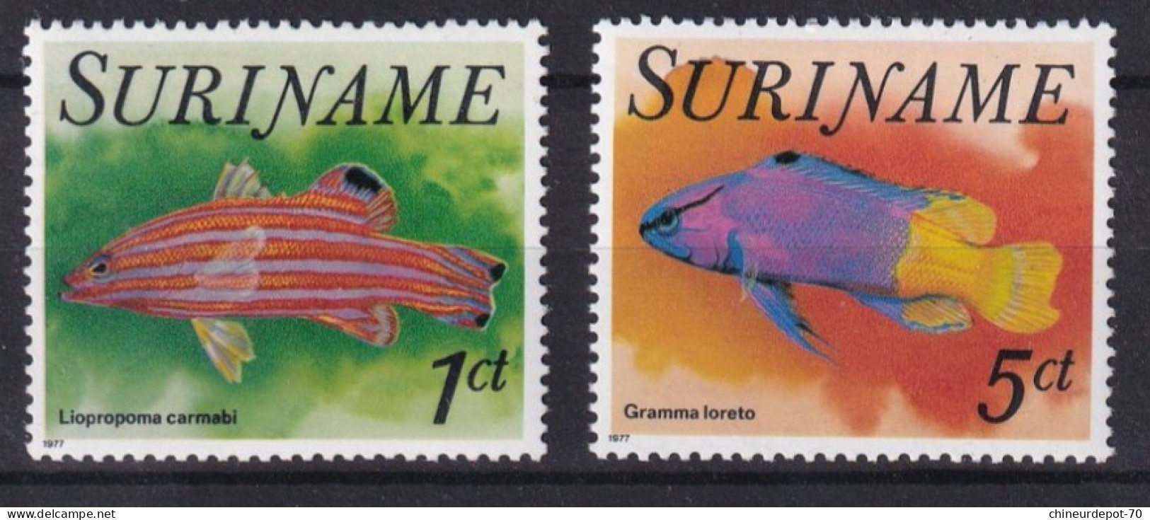 Suriname Surinam Neufs Sans Charnière **Liopropoma Carmabi Gramma Loreto Poissons ** - Suriname