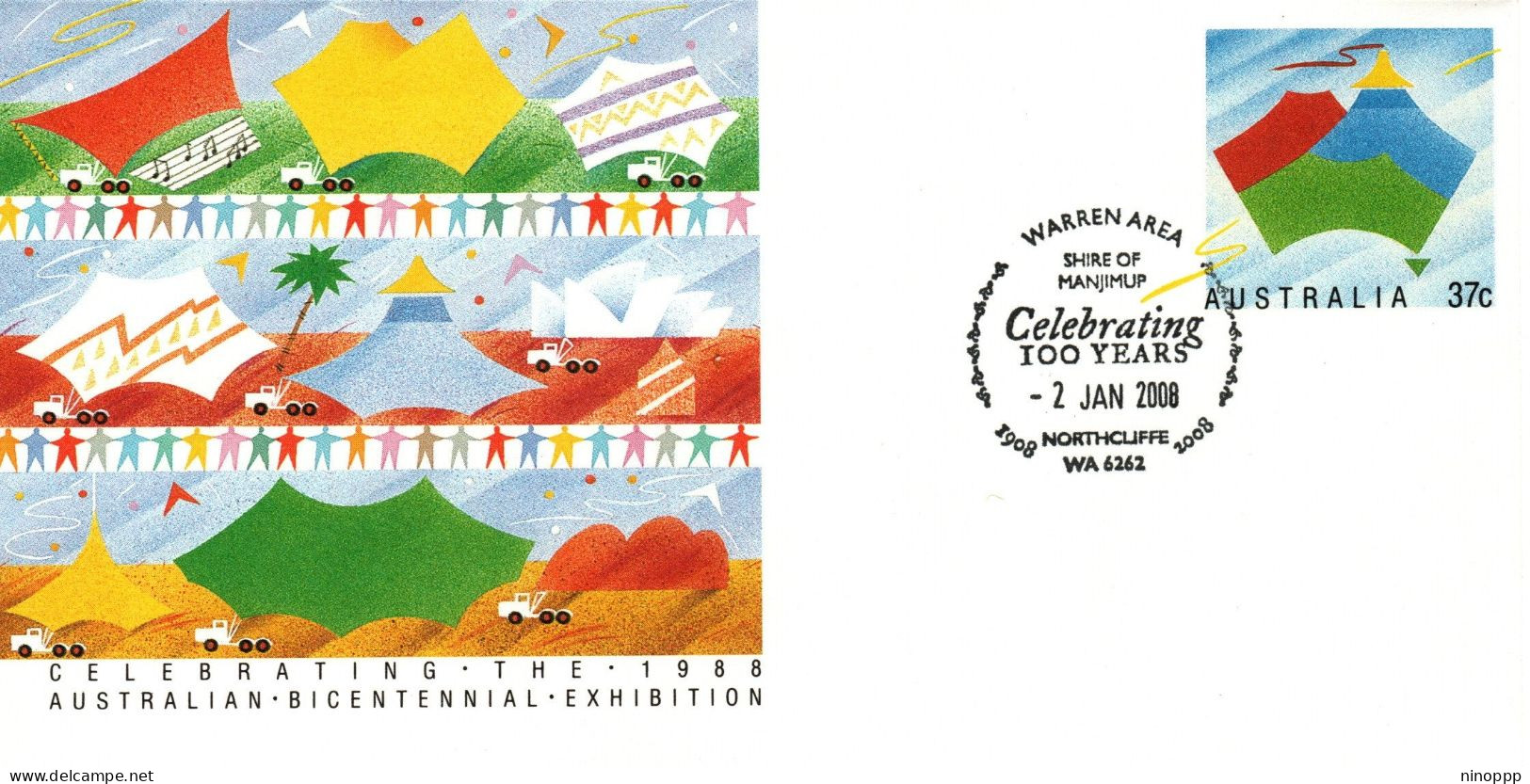 Australia 2008 ,Warren Area Celebrating 100 Years,Northcliffe Postmark,souvenir Cover - Postmark Collection