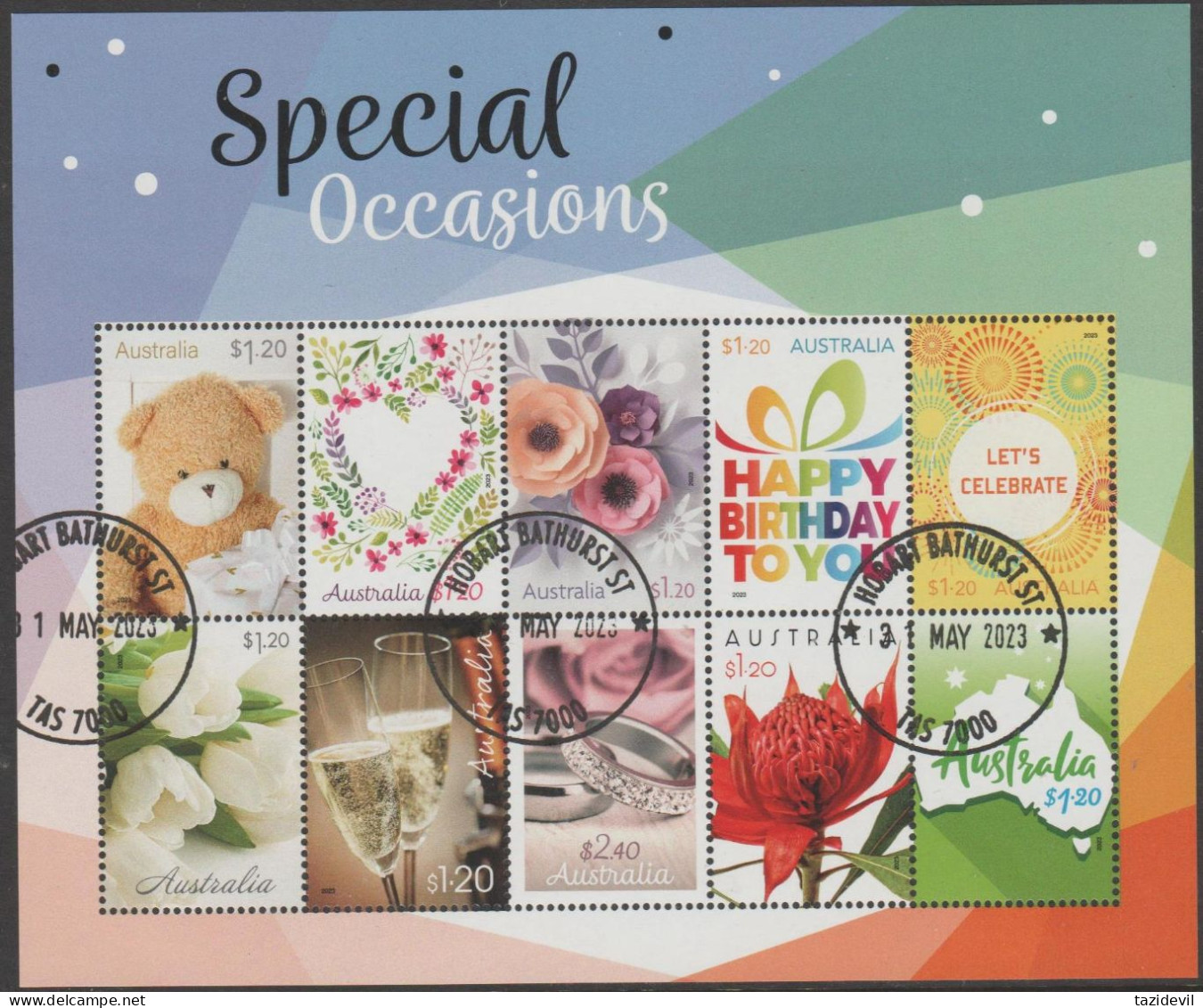 AUSTRALIA - USED 2023 $13.20 Special Occasions Souvenir Sheet - Gebraucht