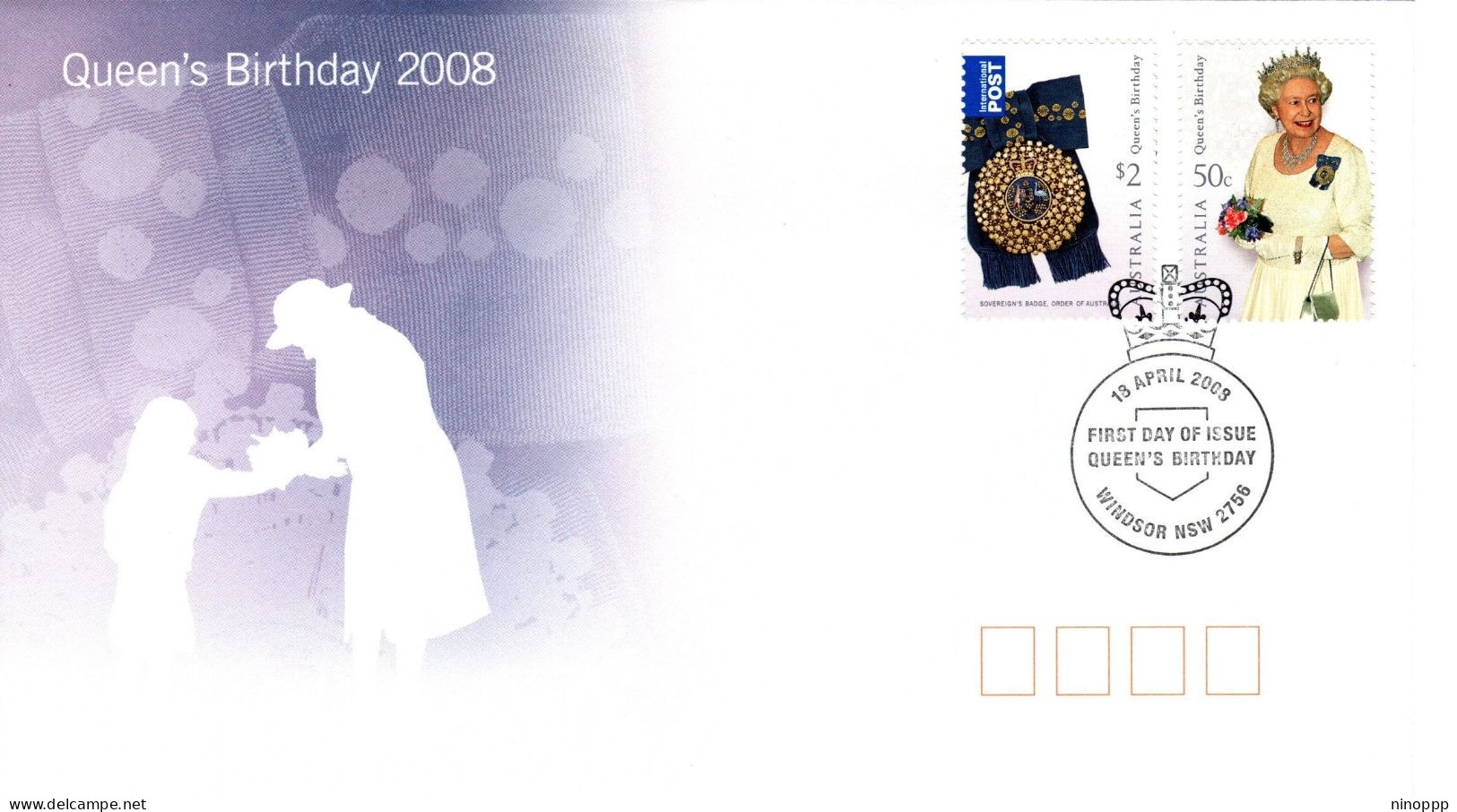 Australia 2008 Queen's Birthday,Windsor Postmark,FDI - Postmark Collection