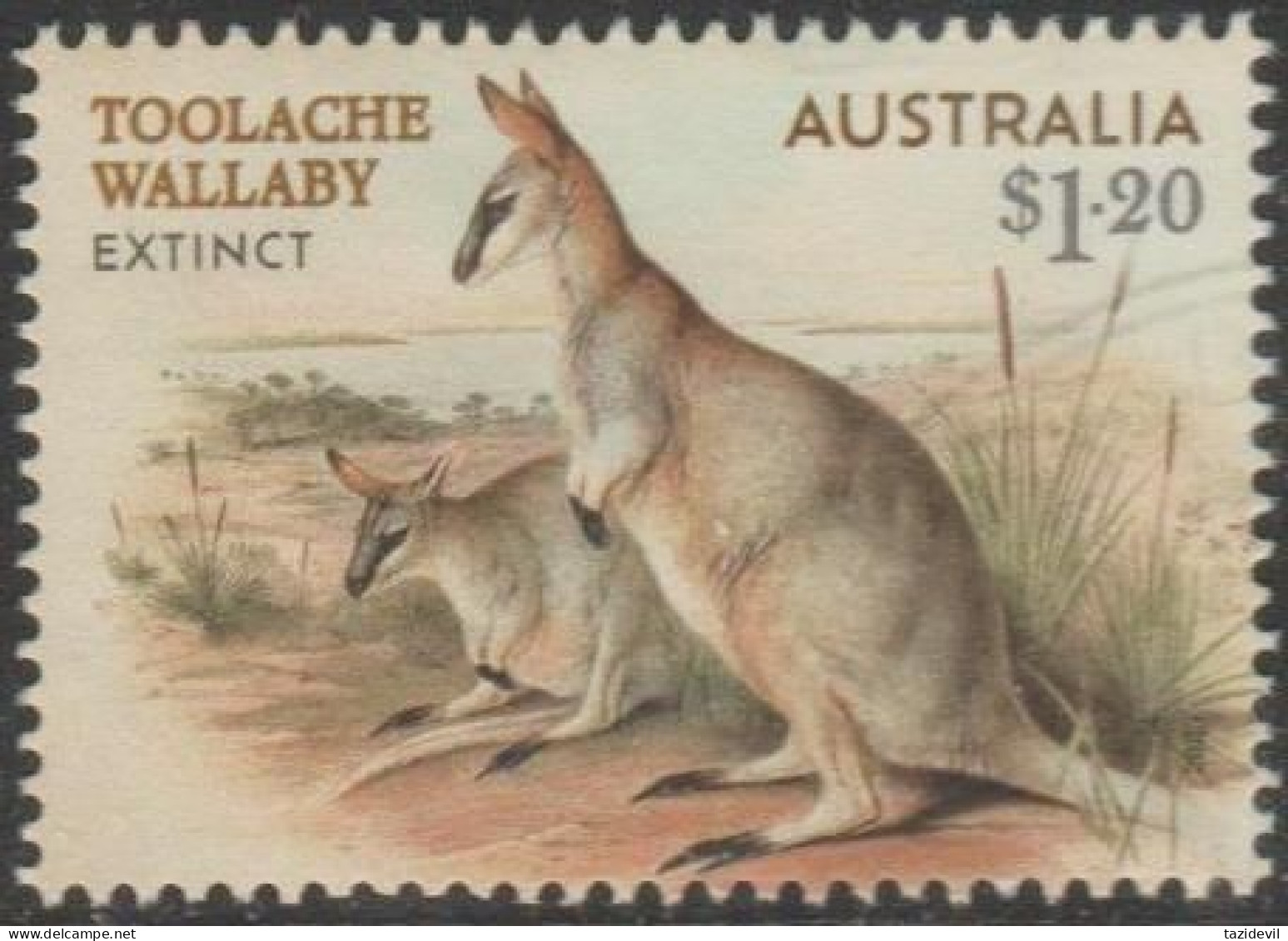 AUSTRALIA - USED 2023 $1.20 Extinct Mammals - Toolache Wallaby - Gebruikt