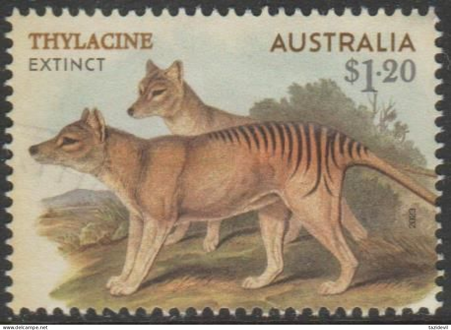 AUSTRALIA - USED 2023 $1.20 Extinct Mammals - Thylacine - Gebraucht