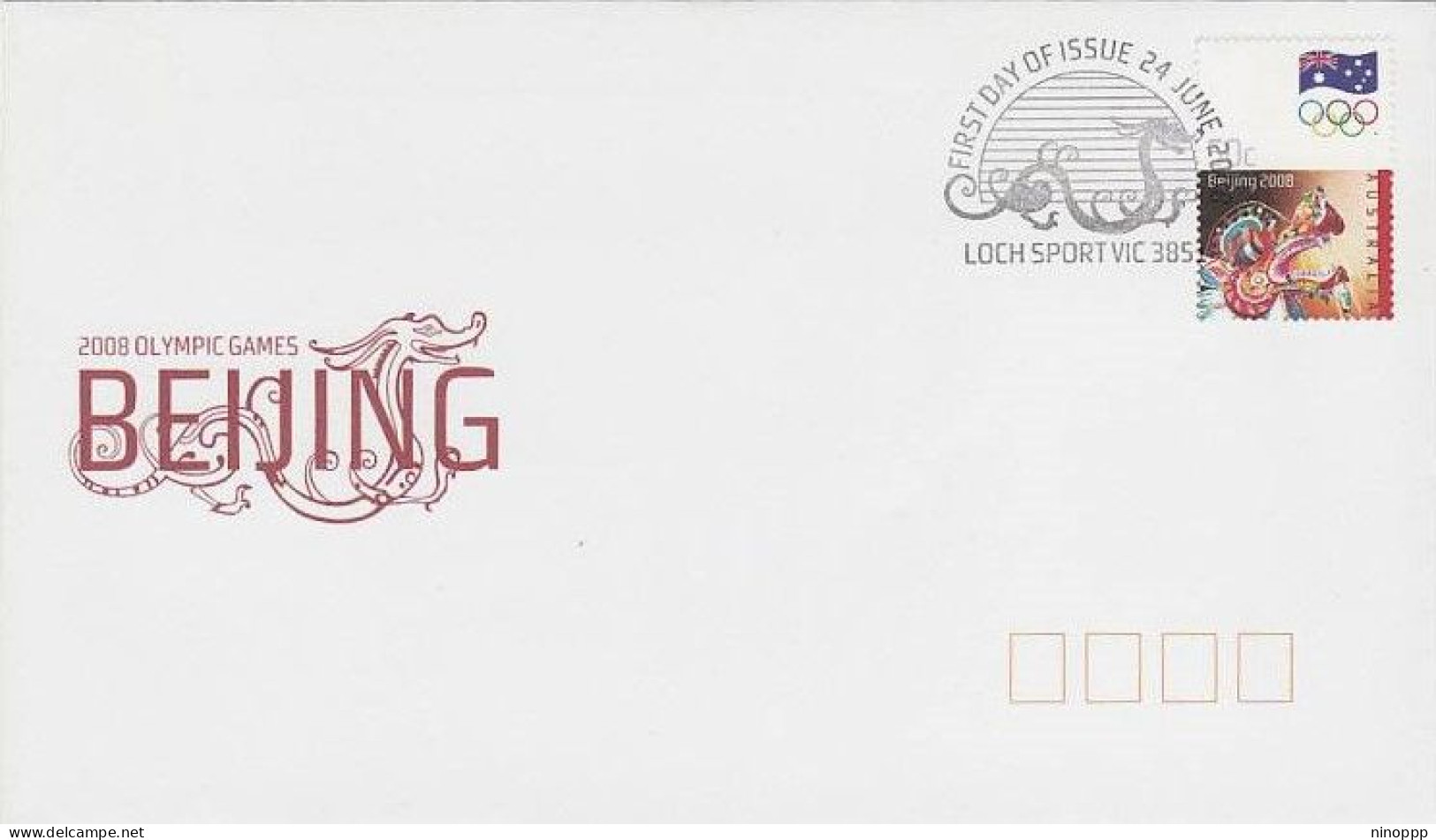 Australia 2008 Beijing Olympic Games FDC - Postmark Collection