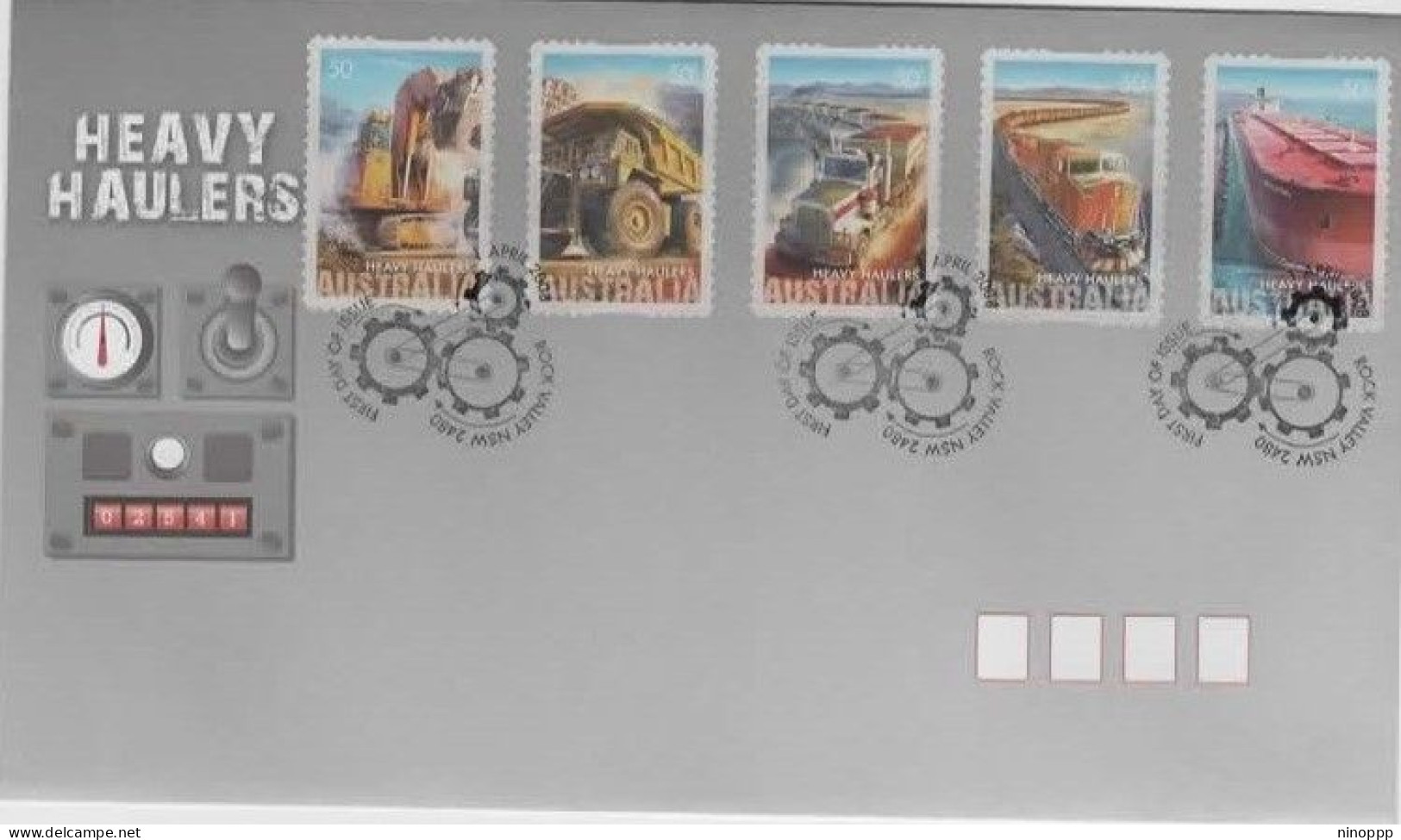 Australia 2008 Heavy Haulers Self-sdhesive FDC - Postmark Collection