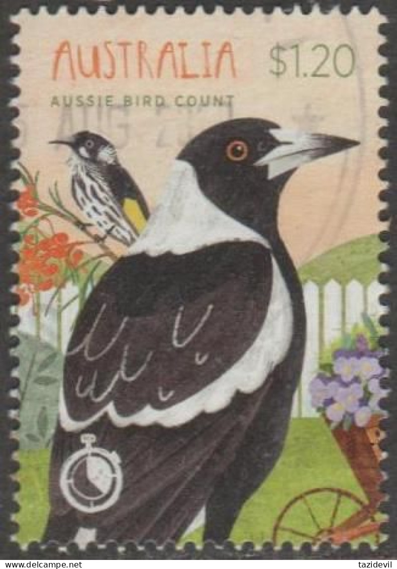 AUSTRALIA - USED 2023 $1.20 Aussie Bird Count - Australian Magpie - Gebraucht