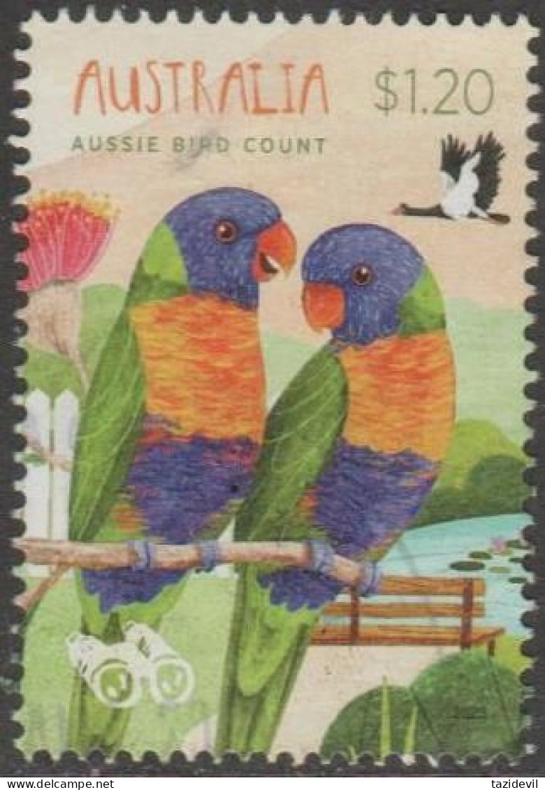 AUSTRALIA - USED 2023 $1.20 Aussie Bird Count - Rainbow Lorikeet - Gebraucht