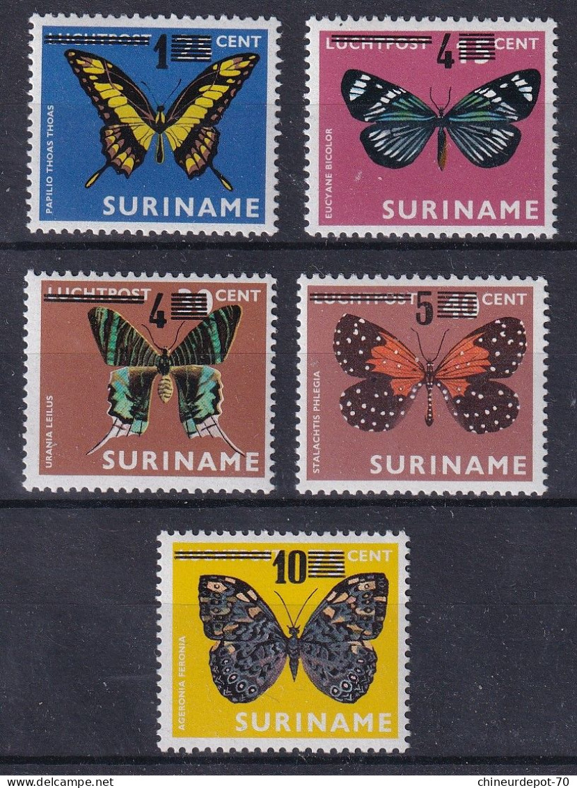 Suriname Surinam Neufs Sans Charnière ** Luchtpost Papillons Butterflies  Schmetterlinge ** - Suriname