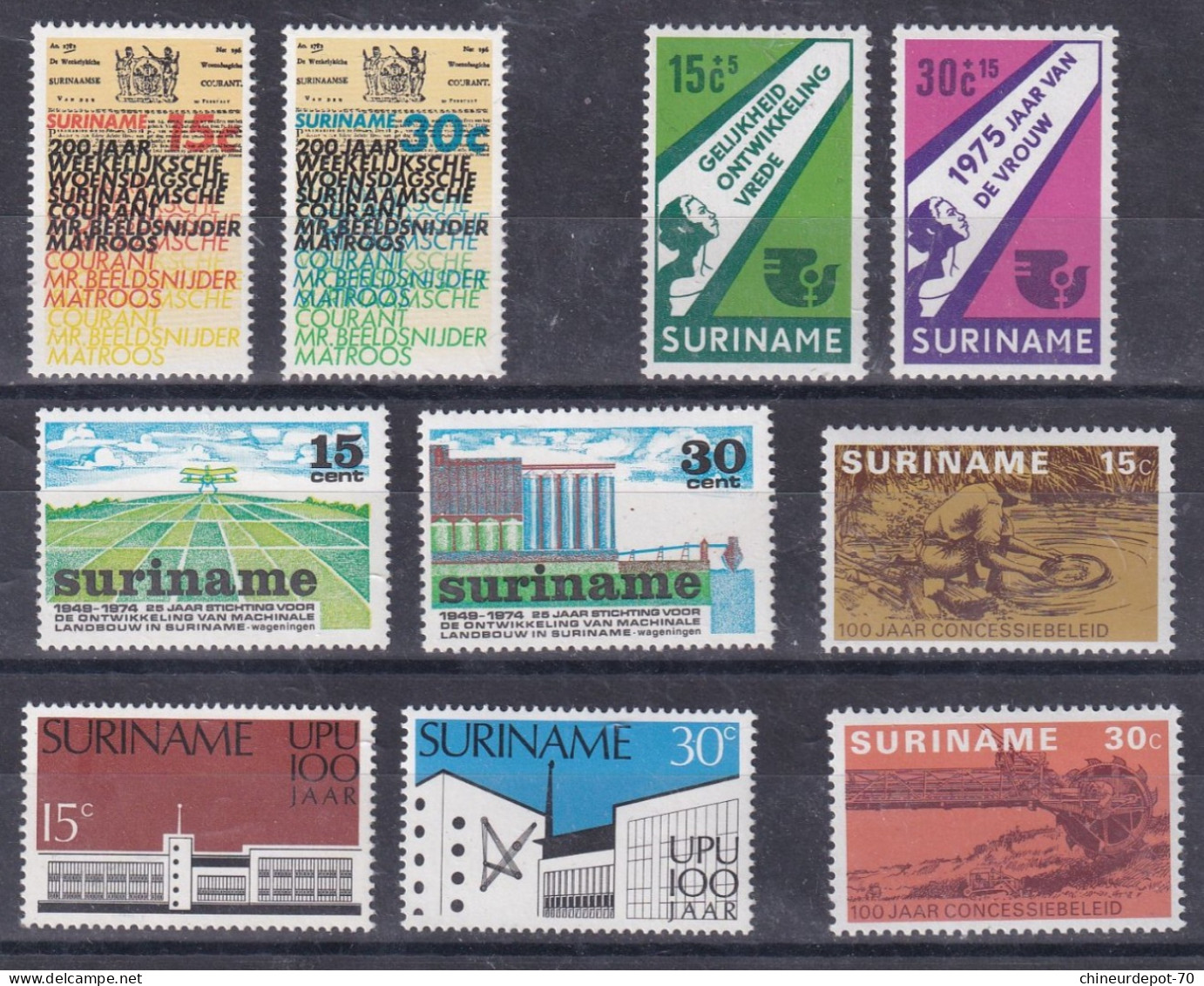 Suriname Surinam Neufs Sans Charnière **  Upu ** - Suriname