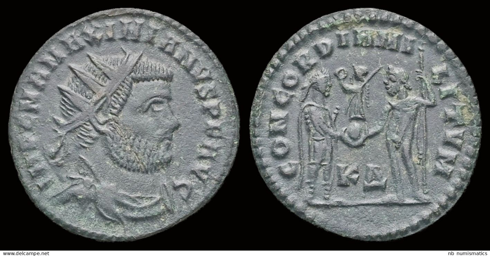 Maximianus Herculius AE Radiatus Jupiter Presents Victory On Globe - La Tétrarchie (284 à 307)