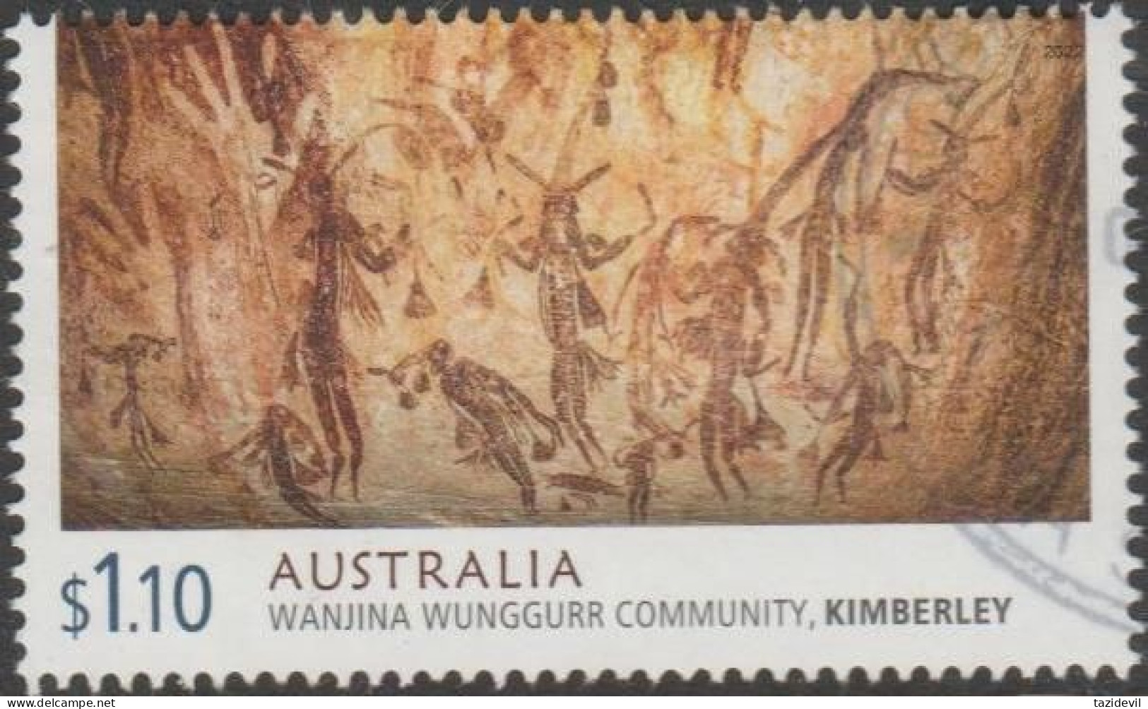 AUSTRALIA - USED 2022 $1.10 Rock Art Of The Kimberley - Wanjina Wunggurr Community - Rock Art Figures - Used Stamps