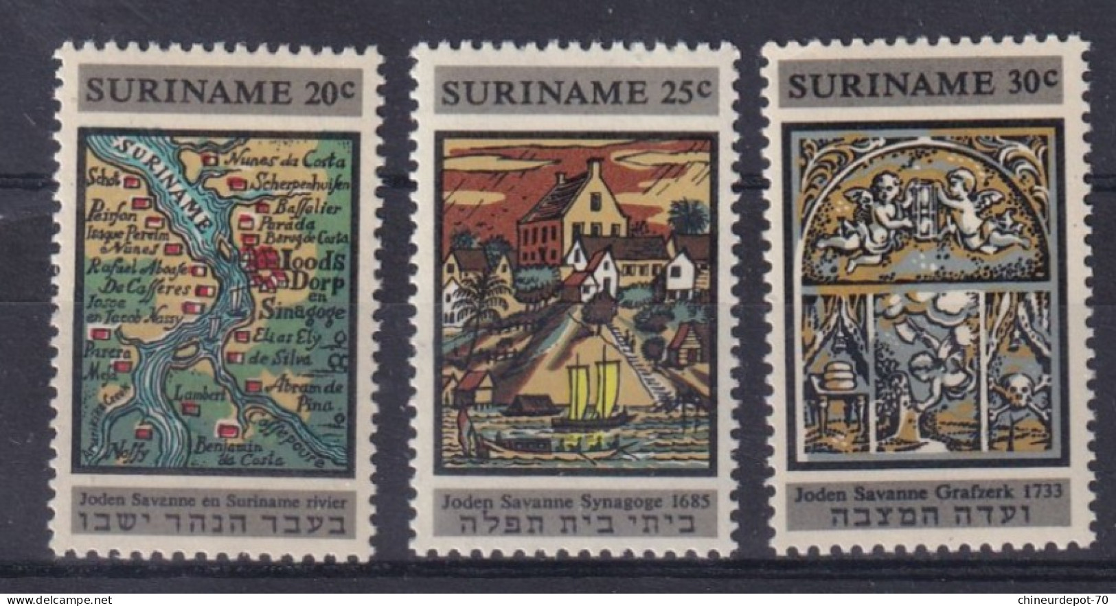 Suriname Surinam Neufs Sans Charnière ** 1968 Restoration Of Joden Savanne Synagogue - Suriname ... - 1975