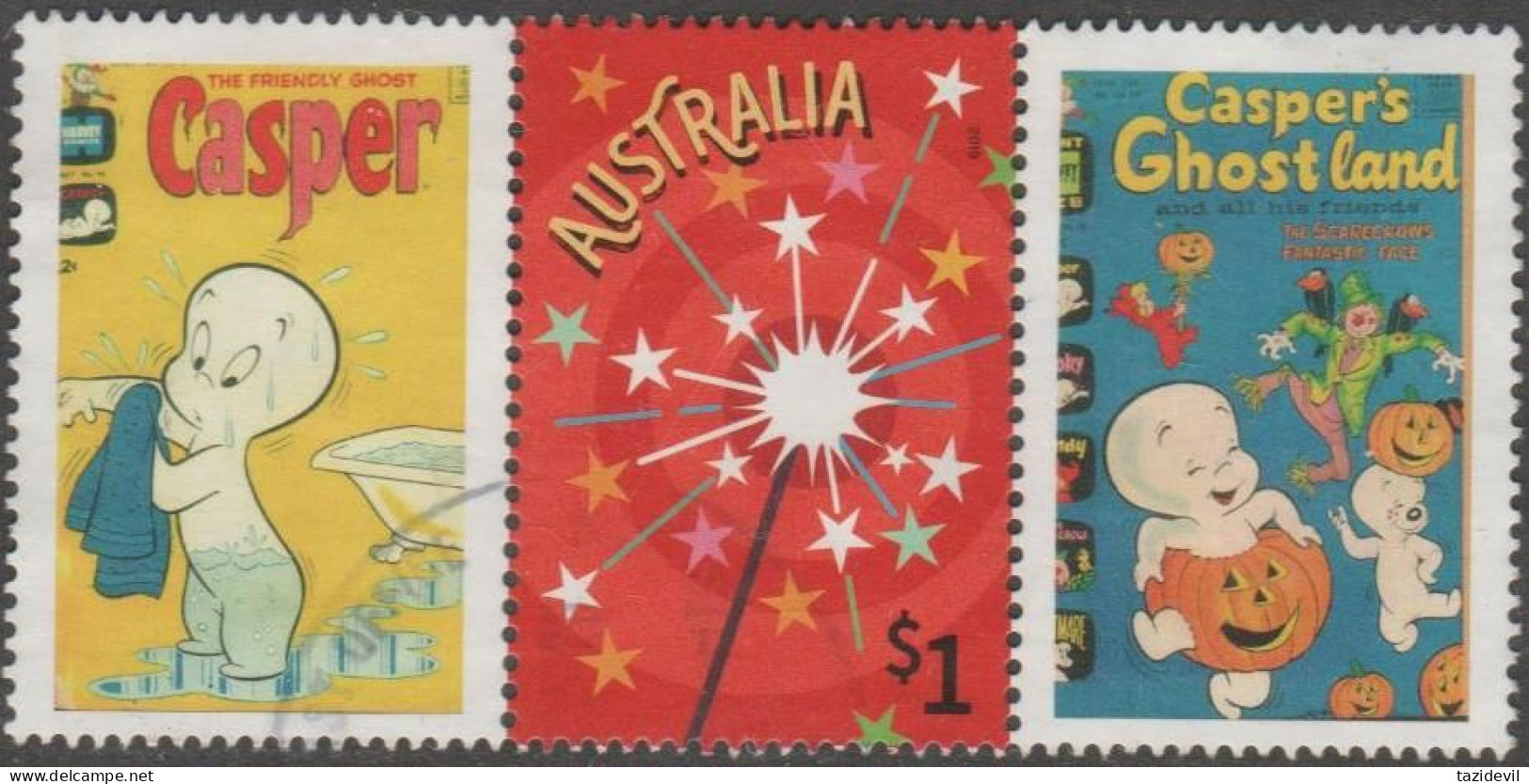 AUSTRALIA - USED 2019 $1.00 Moments To Treasure With Casper Tabs - Used Stamps