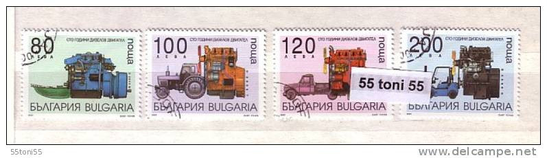 1997 Diesel Engine Tractor / Truck 4v.- Used/oblitere (O)  BULGARIA / Bulgarie - Used Stamps