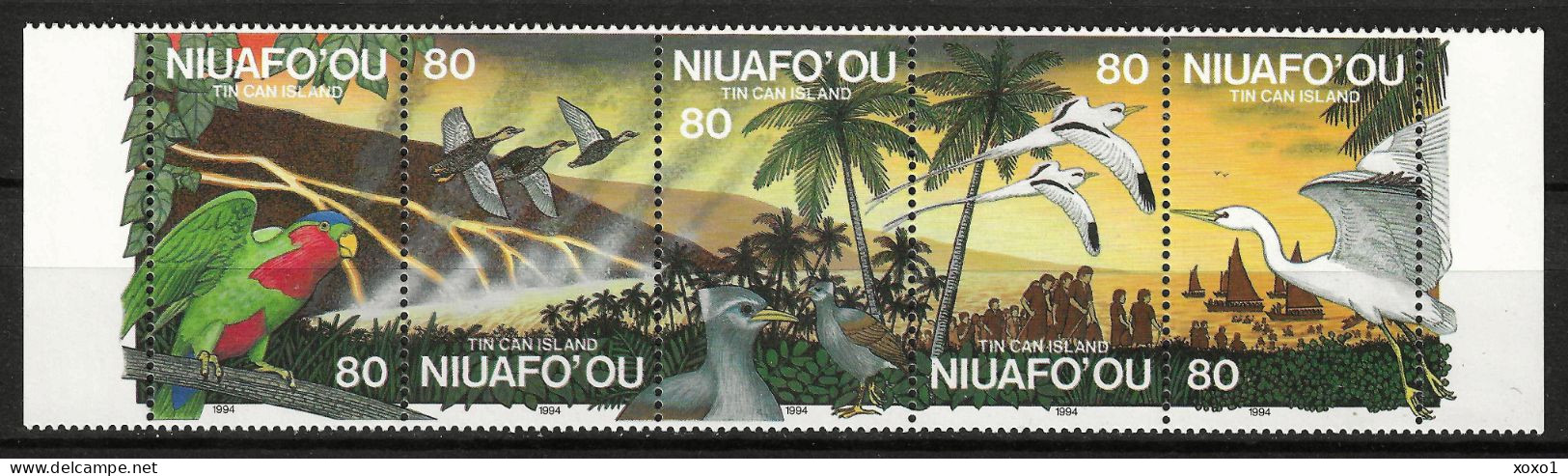 Niuafo'Ou 1994 MiNr. 269 - 273 Niuafo'ou-Insel Geology, Volcanos, Volcanic Eruption, Birds  5v MNH** 14,00 € - Volcanes