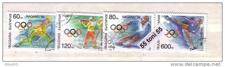 1997 Sport Winter Olympic Games, Nagano 4v.- Used/oblitere (O)  BULGARIA / Bulgarie - Gebraucht