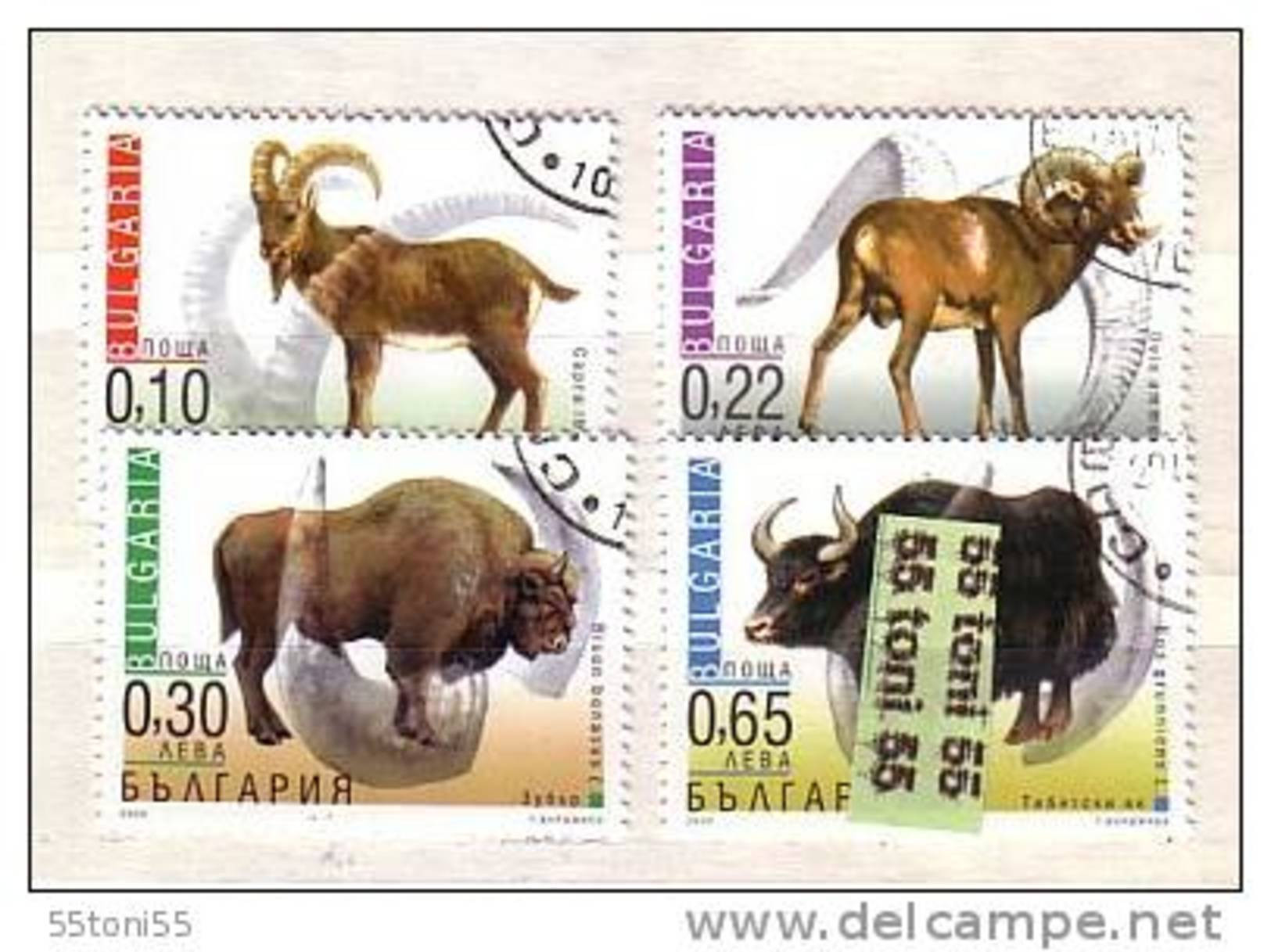 2000 Fauna - Animals 4v.- Used/oblitere (O) Bulgaria / Bulgarie - Gebraucht