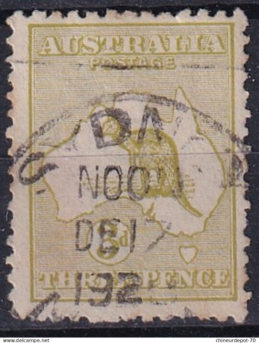 Kangaroo Three Pence Sydney - Used Stamps