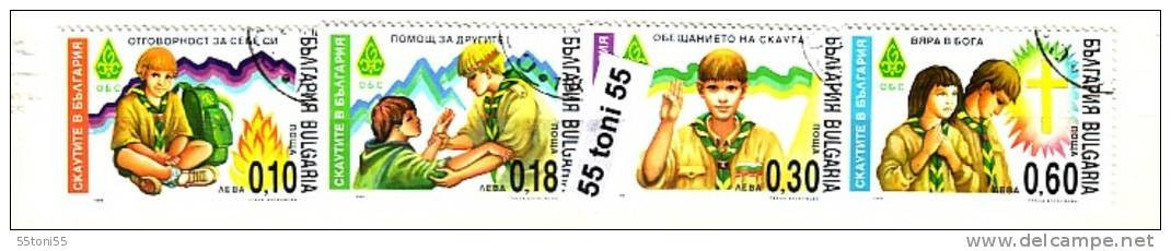 1999 Girl Boy - SCOUTS 4v.- Used/oblitere (O)  Bulgaria / Bulgarien - Usados