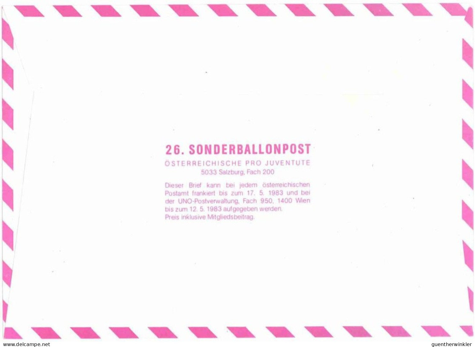 Sonder Ballonpostflug Nr. 26f Der Pro Juventute [SBP26.] - Ballons