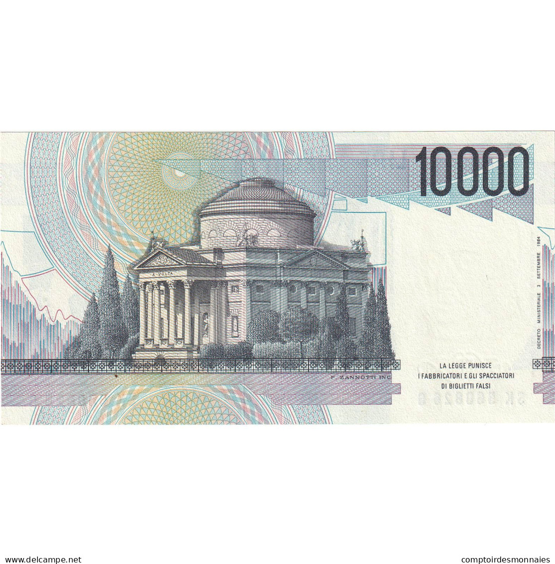 Billet, Italie, 10,000 Lire, 1984, 1984-09-03, KM:112d, NEUF - 10000 Lire