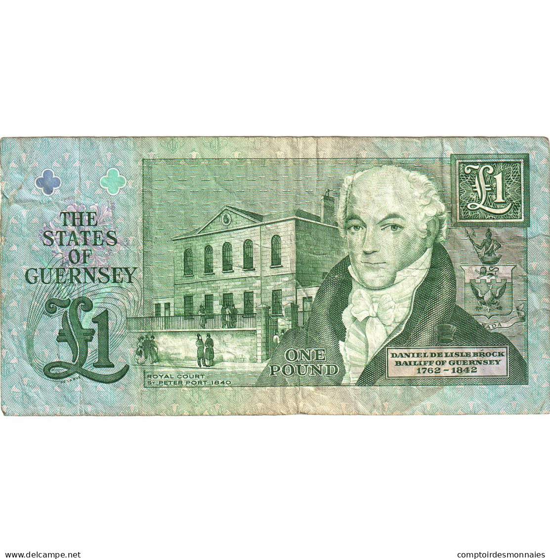 Billet, Guernesey, 1 Pound, UNDATED 1991, KM:52b, TTB - Guernesey