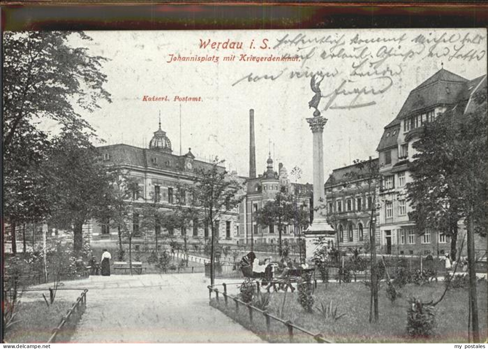 41369360 Werdau Sachsen Johannisplatz Mit Kriegerdenkmal Werdau - Werdau