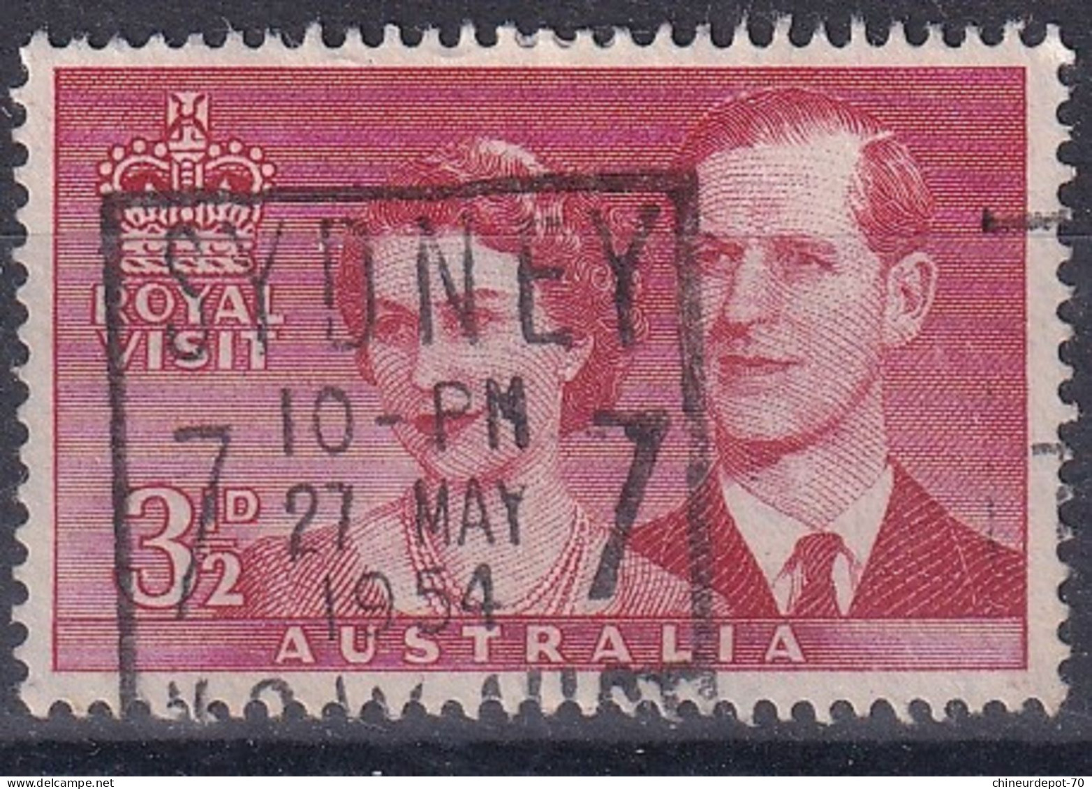 Australie Australia Royal Visit Cachet Sidney 1954 - Gebraucht