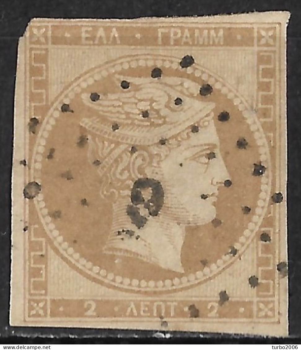 GREECE 1861 Large Hermes Head Paris Print 2 L Olive Bistre  Vl. 2 B - Used Stamps