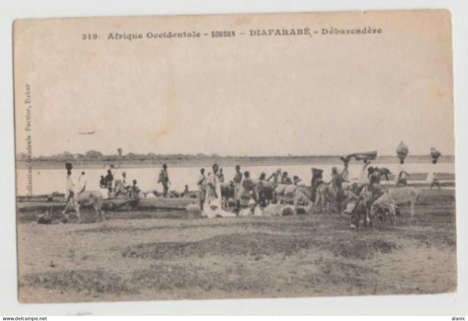 CPA-A.O.F-, Soudan Diafarabé Débarcadère Collection  Générale Fortier-Circulée KAEDI(Mauritanie)16.Mars 1911 - Covers & Documents