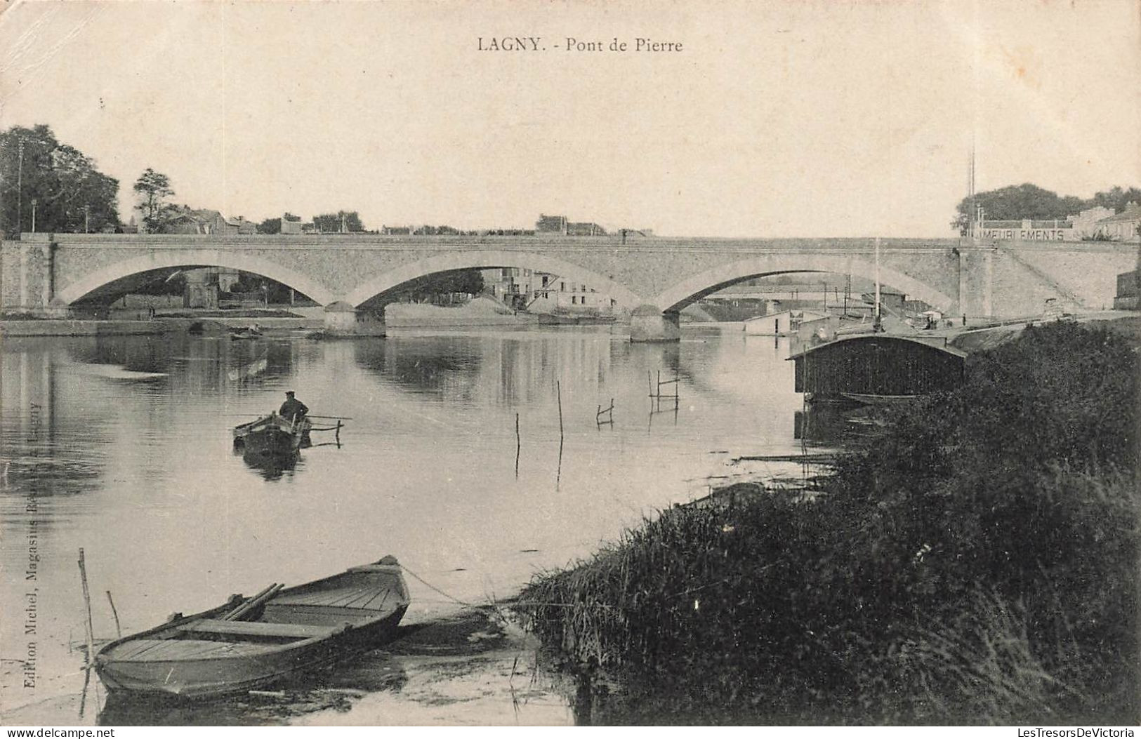 FRANCE - Lagny -  Vue Sur Le Pont De Pierre - Carte Postale Ancienne - Lagny Sur Marne