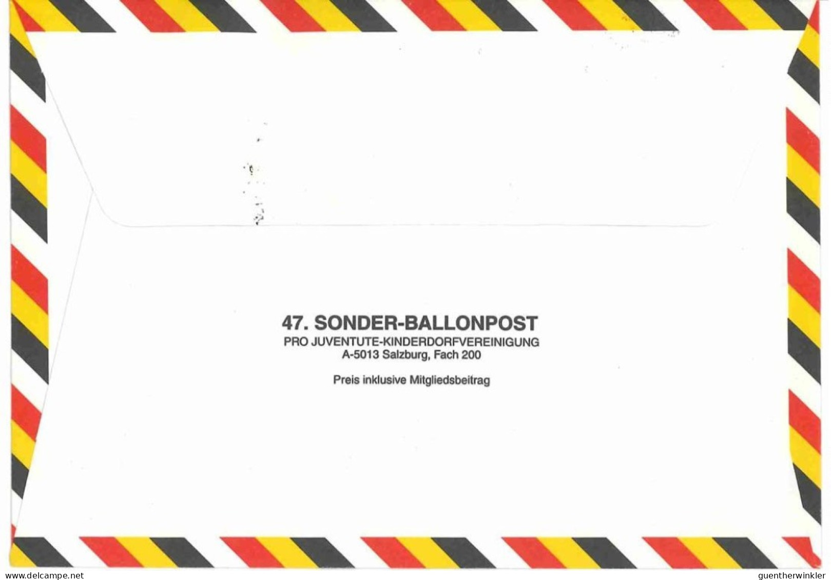 Sonder Ballonpostflug Nr. 47a Der Pro Juventute [SBP47.] - Par Ballon