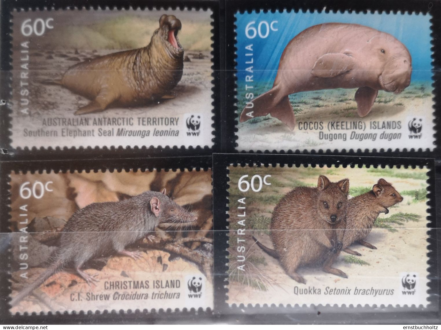 Australien 2011 WWF 4v** Wildlebende Säugetiere - Mint Stamps