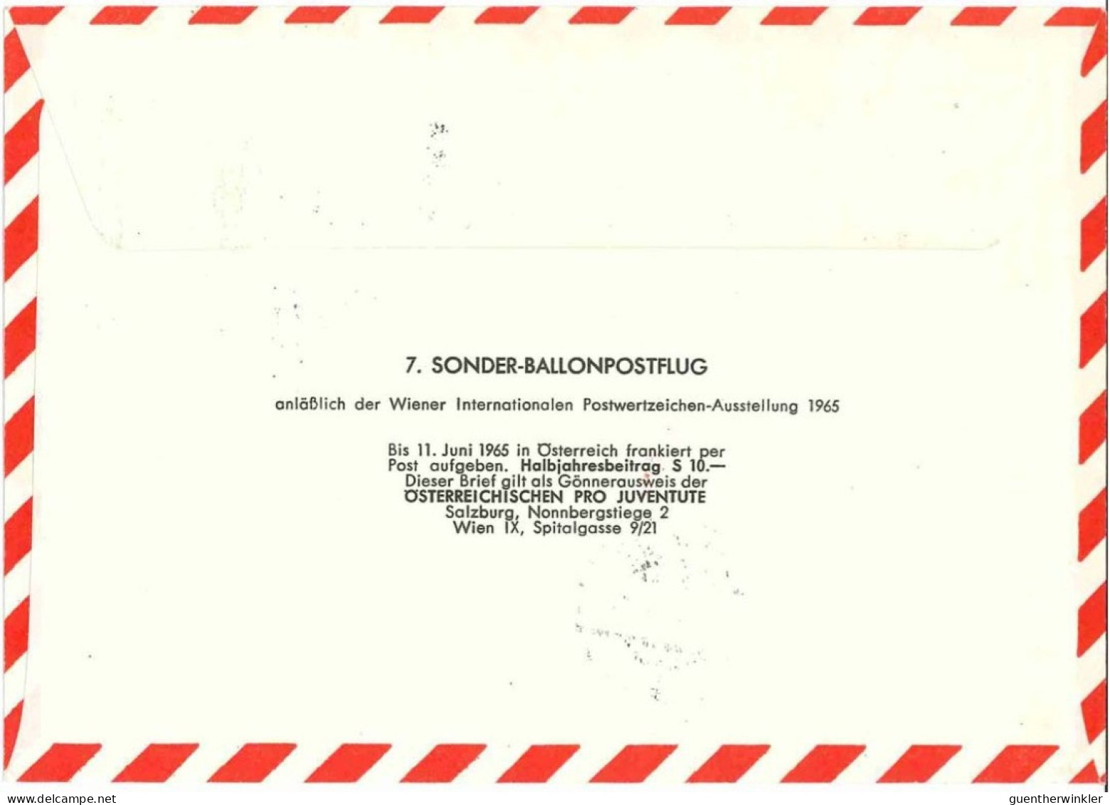 Sonder Ballonpostflug Nr. 7a Der Pro Juventute [SBP7.] - Balloon Covers