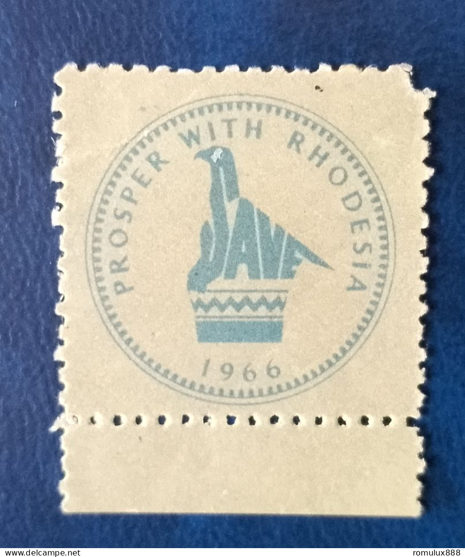 RHODESIA  PROPAGANDA LABEL 1966 - Rhodesien (1964-1980)