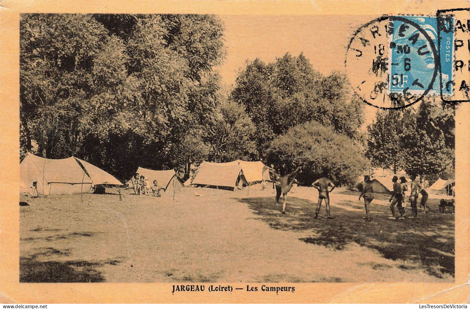 FRANCE - Jargeau - Les Campeurs - Carte Postale Ancienne - Jargeau