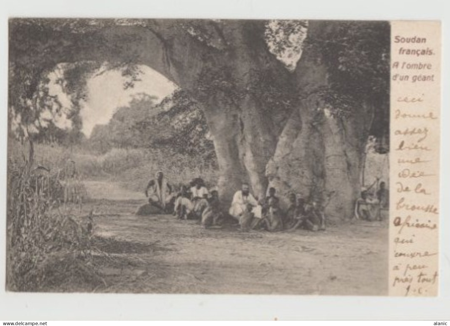 HAUT SENEGAL -NIGER- N°5 Départ KULIKARO 18 MARS 1909 Sur C.P.A-Segou Père Blanc Faisant L'Ecole Sous Un Baobab - Lettres & Documents