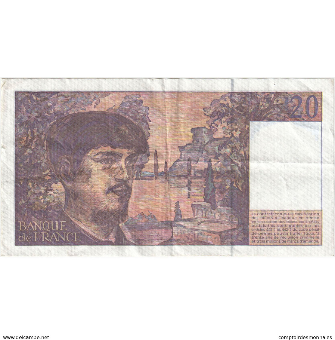 France, 20 Francs, Debussy, 1997, P.060, TTB, Fayette:66ter.02A60, KM:151i - 20 F 1980-1997 ''Debussy''