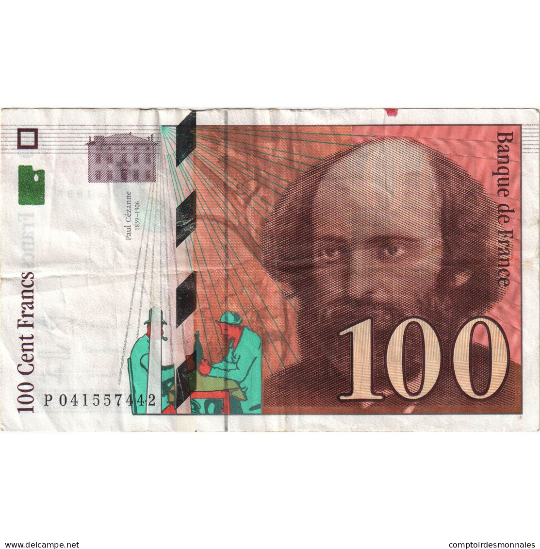 France, 100 Francs, Cézanne, 1998, P.041, TTB, Fayette:F74.01, KM:158a - 100 F 1997-1998 ''Cézanne''