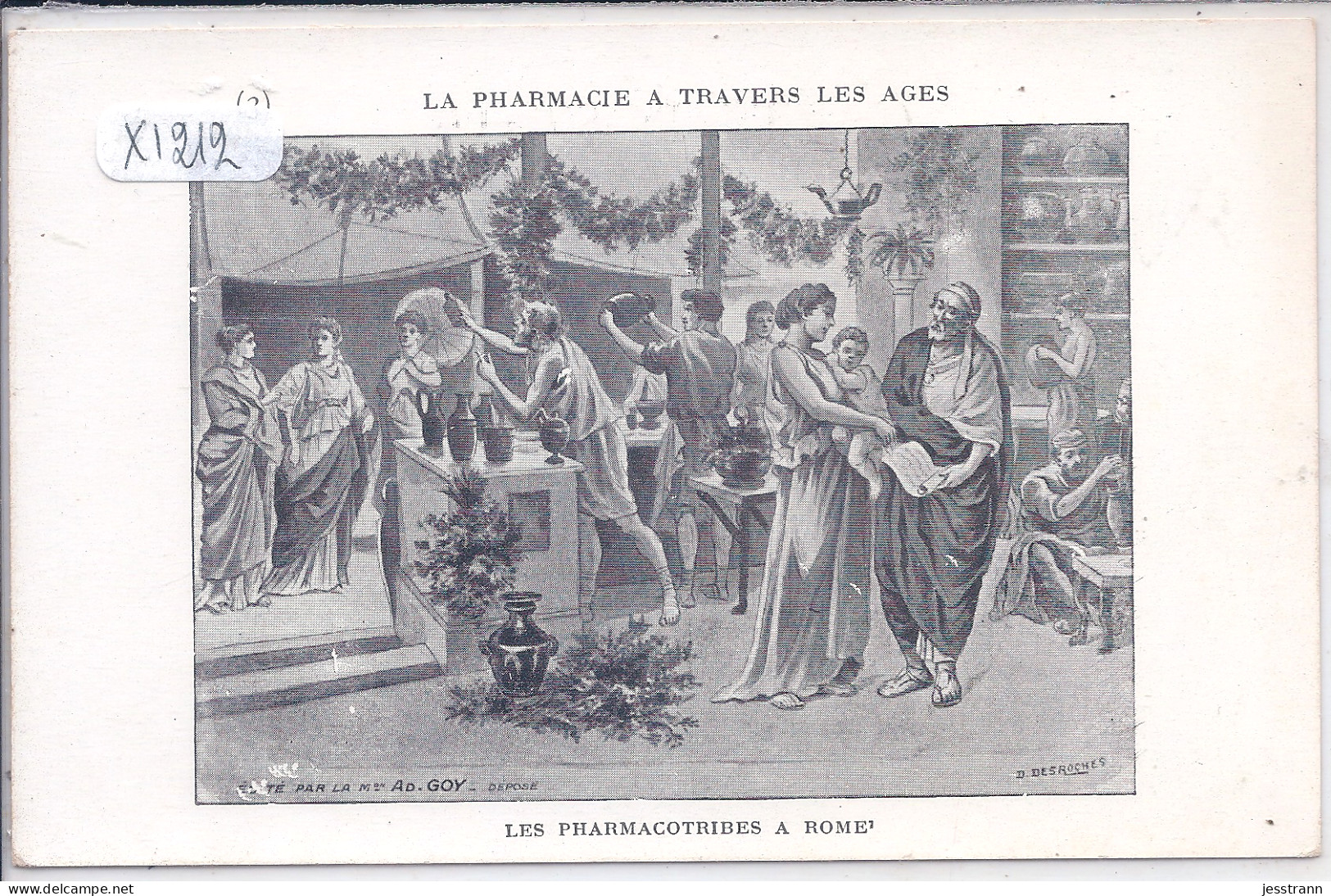 HISTOIRE- LA PHARMACIE A TRAVERS LES AGES- LES PHARMACOTRIBES A ROME - Histoire