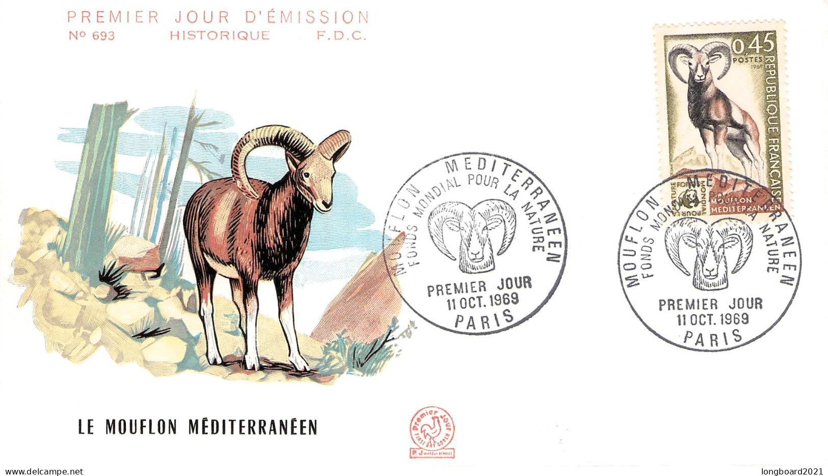 FRANCE - SET 1969 MOUFLON / 4347 - 1960-1969