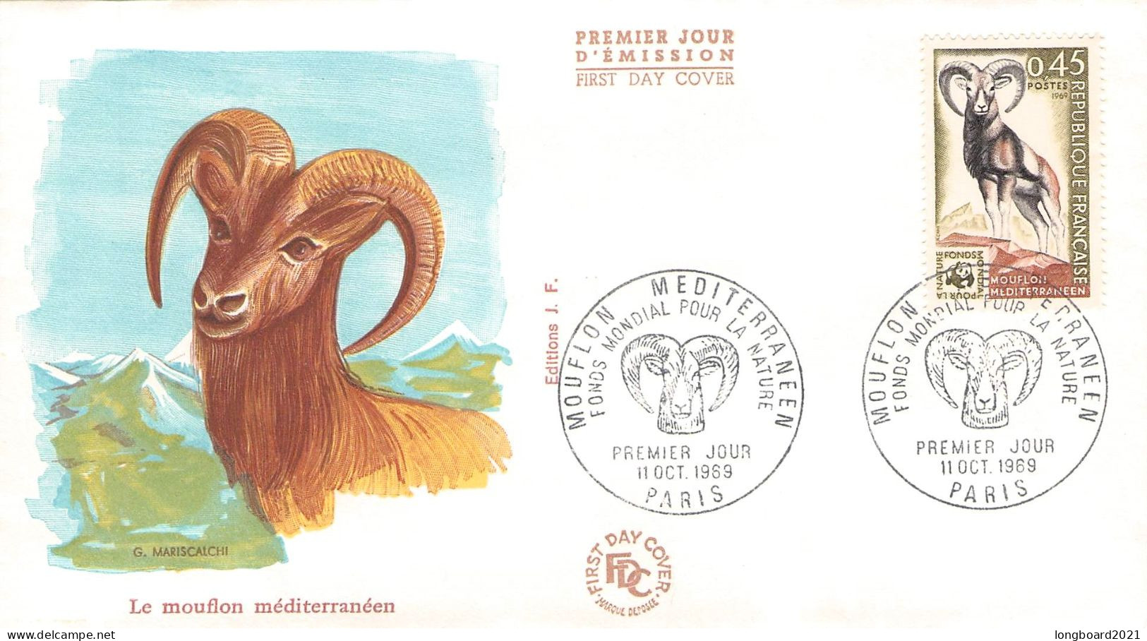 FRANCE - SET 1969 MOUFLON / 4347 - 1960-1969