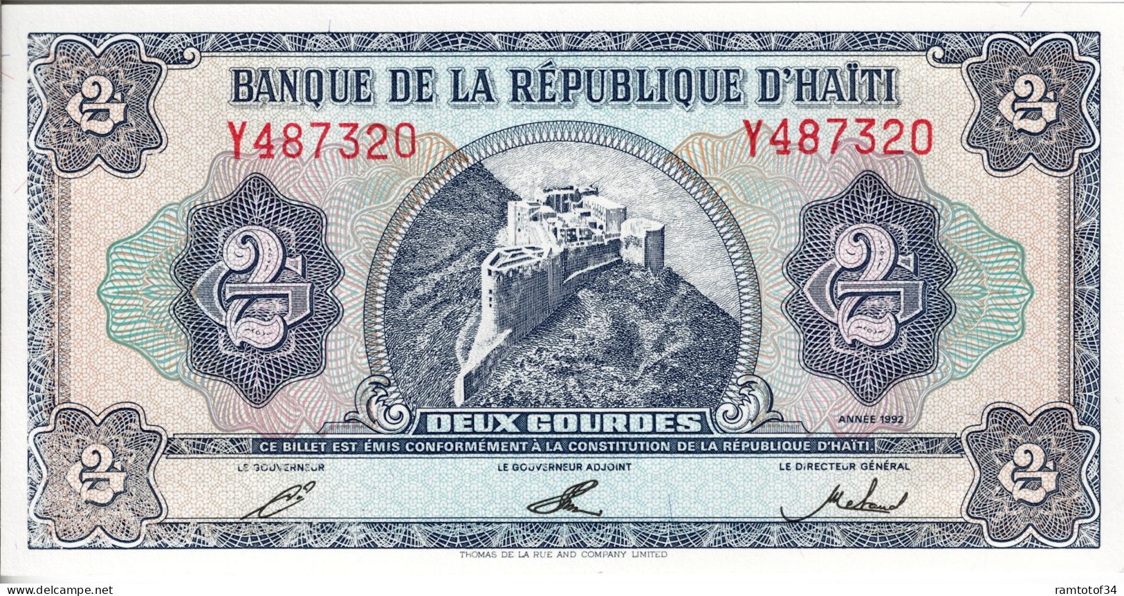 HAîTI - 2 Gourde 1992 UNC - Haiti