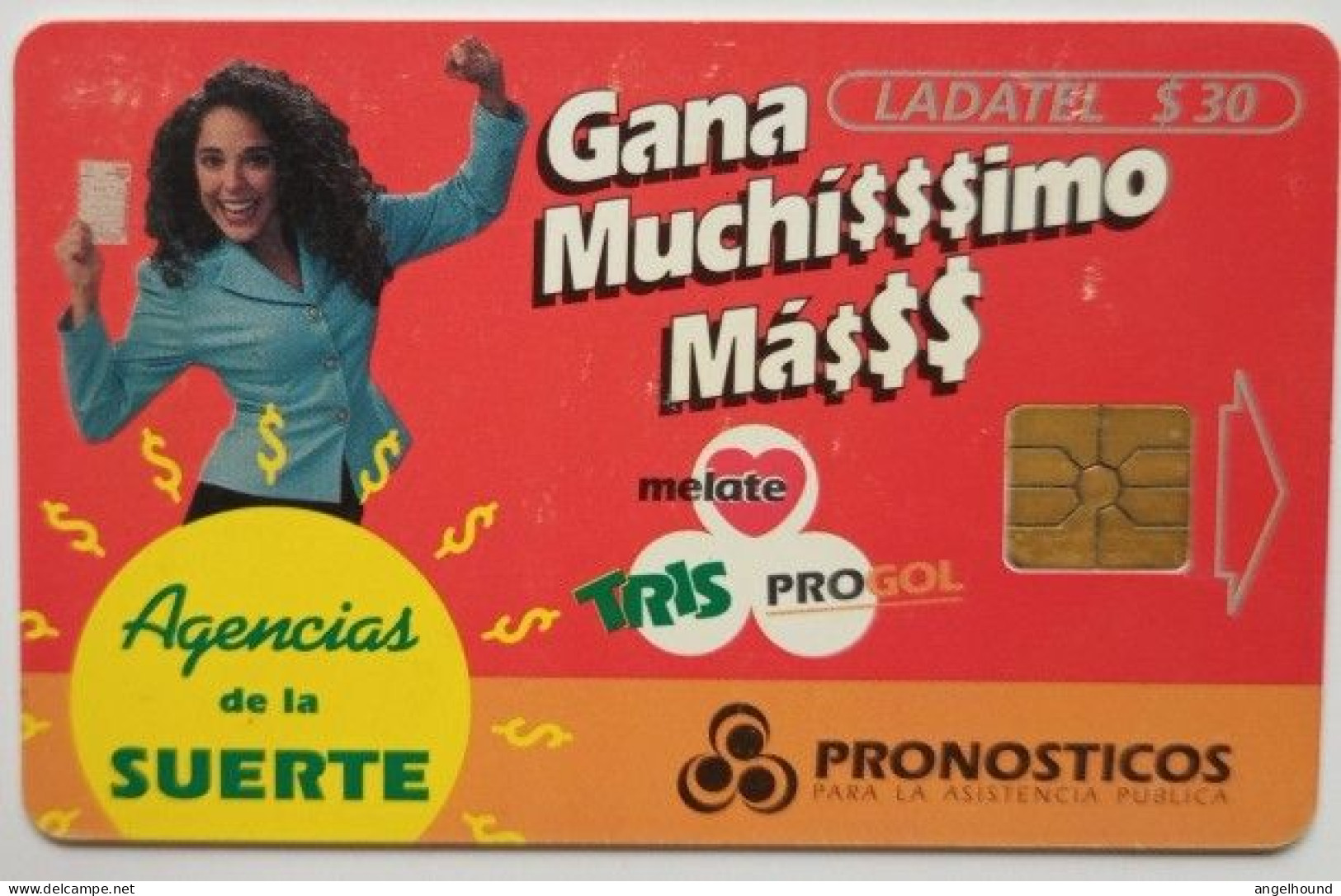 Mexico Ladatel $30 Chip Card - Pronosticos Deportivos  ( Dama ) - Mexique