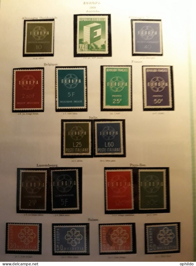 Europa  Collection Quasi Complète  1956 à 1974   * *   TB   - Collections (sans Albums)