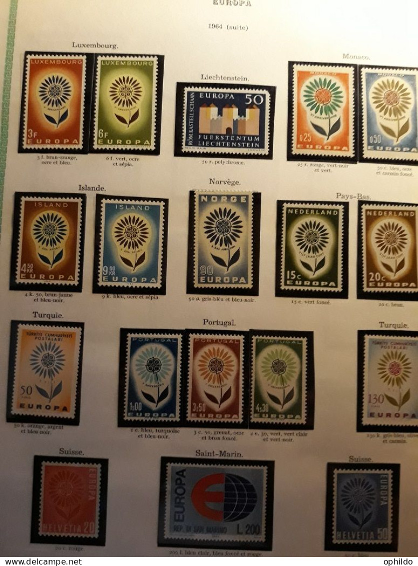 Europa  Collection quasi complète  1956 à 1974   * *   TB  