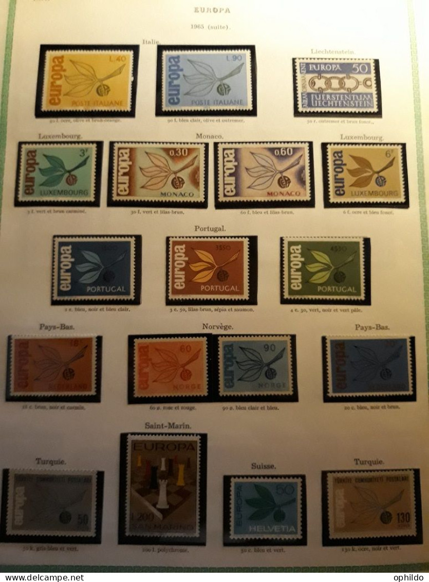 Europa  Collection quasi complète  1956 à 1974   * *   TB  