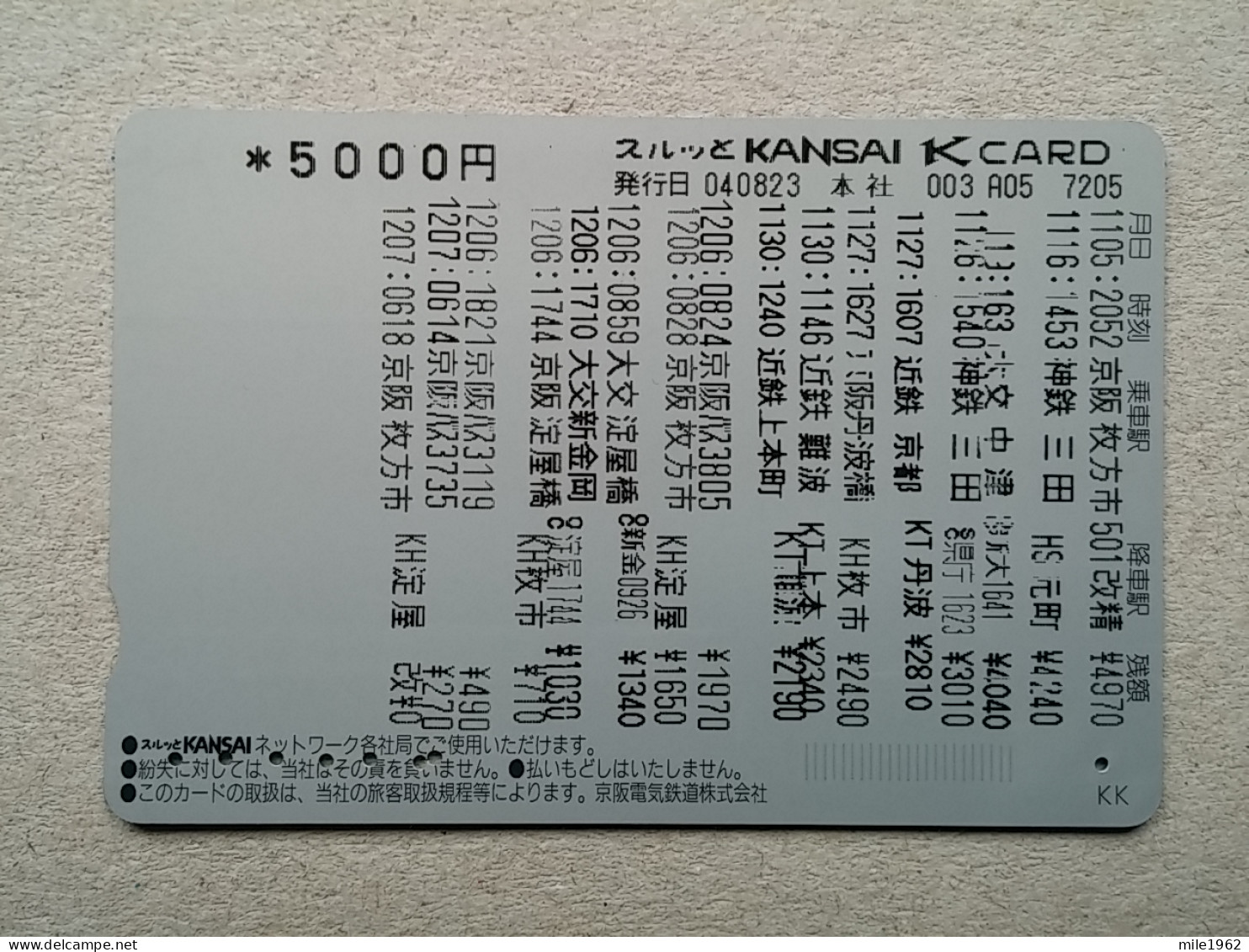 T-617 - JAPAN, Japon, Nipon, Carte Prepayee, Prepaid Card, CARD, RAILWAY, TRAIN, CHEMIN DE FER - Eisenbahnen