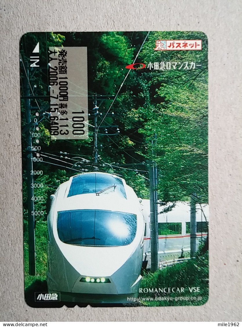 T-617 - JAPAN, Japon, Nipon, Carte Prepayee, Prepaid Card, CARD, RAILWAY, TRAIN, CHEMIN DE FER - Treni