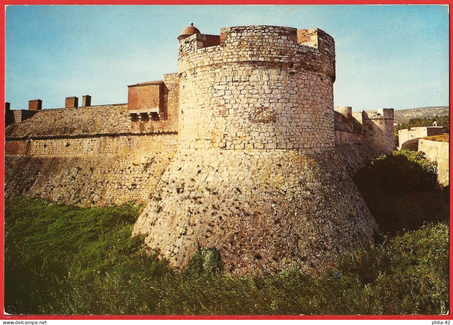 Pyrénées Orientales ( 66 ) Salses : Tour Est Du Château - Carte écrite TBE - Salses